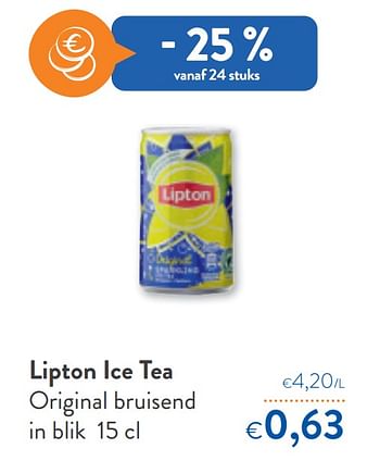 Promoties Lipton ice tea original bruisend - Lipton - Geldig van 10/08/2022 tot 23/08/2022 bij OKay