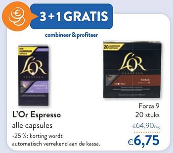 Promoties L’or espresso forza 9 - Douwe Egberts - Geldig van 10/08/2022 tot 23/08/2022 bij OKay