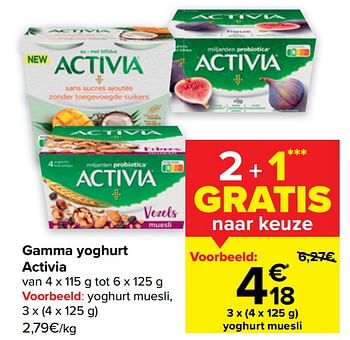 Promoties Activia yoghurt muesli - Danone - Geldig van 10/08/2022 tot 22/08/2022 bij Carrefour