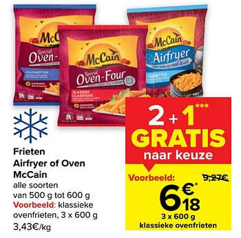 Promoties Klassieke ovenfrieten - Mc Cain - Geldig van 10/08/2022 tot 22/08/2022 bij Carrefour