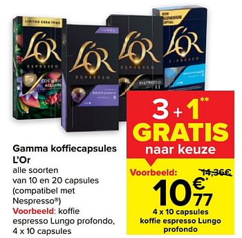 Promoties Koffie espresso lungo profondo - Douwe Egberts - Geldig van 10/08/2022 tot 22/08/2022 bij Carrefour