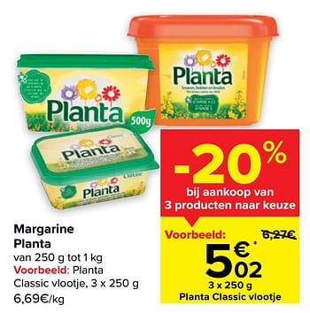 Promotions Planta classic vlootje - Planta - Valide de 10/08/2022 à 22/08/2022 chez Carrefour