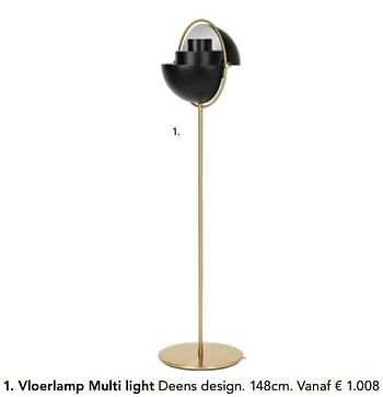 Promoties Vloerlamp multi light - Gubi - Geldig van 01/08/2022 tot 31/08/2022 bij Meubelen Verberckmoes