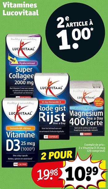 Promoties Vitamine d 25 mcg - Lucovitaal - Geldig van 09/08/2022 tot 21/08/2022 bij Kruidvat
