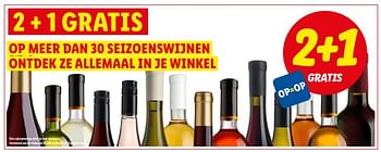 Promoties 2 + 1 gratis op meer dan 30 seizoenswijnen - Rode wijnen - Geldig van 16/08/2022 tot 20/08/2022 bij Lidl