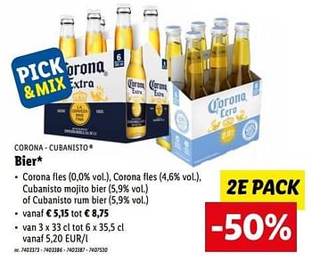 Promoties Bier - Corona - Geldig van 16/08/2022 tot 20/08/2022 bij Lidl