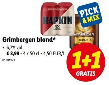 Promotions Grimbergen blond - Grimbergen - Valide de 16/08/2022 à 20/08/2022 chez Lidl