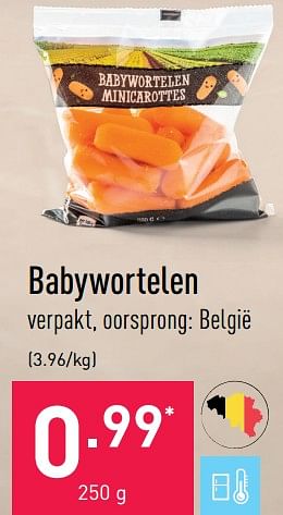 Promoties Babywortelen - Huismerk - Aldi - Geldig van 15/08/2022 tot 26/08/2022 bij Aldi