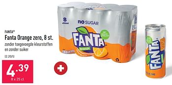 Promotions Fanta orange zero - Fanta - Valide de 19/08/2022 à 26/08/2022 chez Aldi