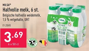 Promoties Halfvolle melk - Milsa - Geldig van 15/08/2022 tot 26/08/2022 bij Aldi