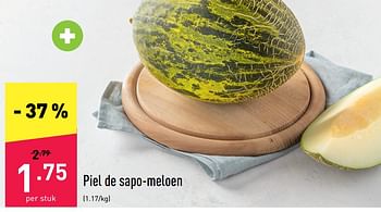 Promoties Piel de sapo-meloen - Huismerk - Aldi - Geldig van 16/08/2022 tot 20/08/2022 bij Aldi