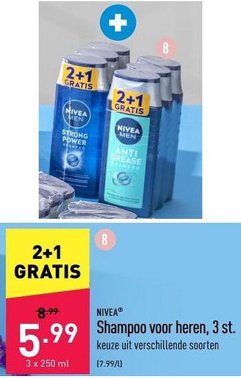 Promotions Shampoo voor heren - Nivea - Valide de 17/08/2022 à 26/08/2022 chez Aldi