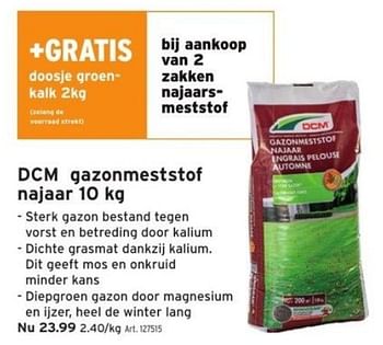 Promoties Dcm gazonmeststof najaar - DCM - Geldig van 10/08/2022 tot 22/08/2022 bij Gamma