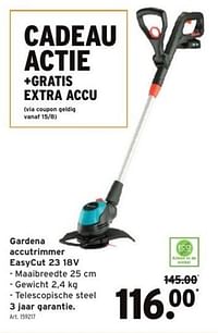 Gardena accutrimmer easycut 23 18v-Gardena