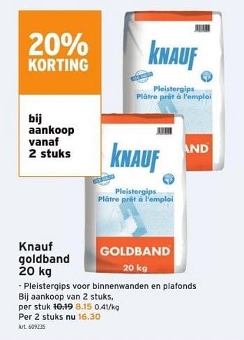 Promoties Knauf goldband - Knauf - Geldig van 10/08/2022 tot 22/08/2022 bij Gamma