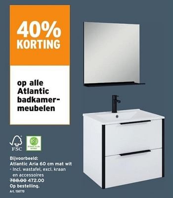 Promoties Atlantic aria mat wit - Atlantic - Geldig van 10/08/2022 tot 22/08/2022 bij Gamma