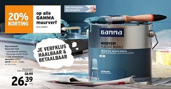 Promotions Gamma muurverf mat - Gamma - Valide de 10/08/2022 à 22/08/2022 chez Gamma