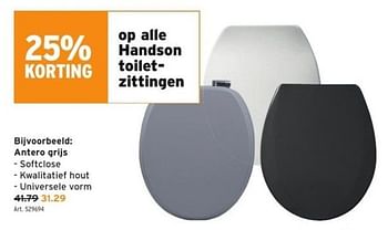 Promoties Handson toiletzittingen antero grijs - Handson - Geldig van 10/08/2022 tot 22/08/2022 bij Gamma