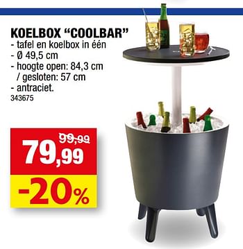 Promoties Koelbox coolbar - Keter - Geldig van 10/08/2022 tot 21/08/2022 bij Hubo
