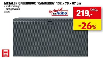Promoties Metalen opbergbox canberra - Huismerk - Hubo  - Geldig van 10/08/2022 tot 21/08/2022 bij Hubo