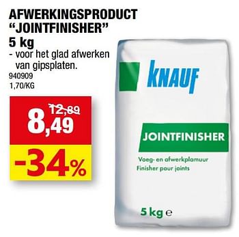 Promoties Afwerkingsproduct jointfinisher - Knauf - Geldig van 10/08/2022 tot 21/08/2022 bij Hubo