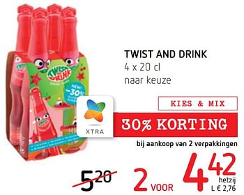 Promoties Twist and drink - Twist and drink - Geldig van 11/08/2022 tot 24/08/2022 bij Spar (Colruytgroup)