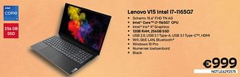 Promoties Lenovo v15 intel i7-1165g7 - Lenovo - Geldig van 03/08/2022 tot 31/08/2022 bij Compudeals