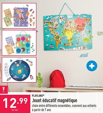 Promoties Jouet éducatif magnétique - Playland - Geldig van 17/08/2022 tot 26/08/2022 bij Aldi