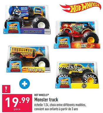 Promotions Monster truck - Hot Wheels - Valide de 17/08/2022 à 26/08/2022 chez Aldi