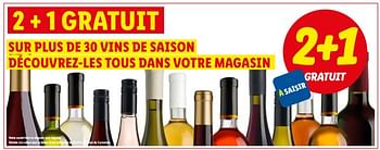 Promotions 2 + 1 gratuit sur plus de 30 vins de saison - Vins rouges - Valide de 16/08/2022 à 20/08/2022 chez Lidl