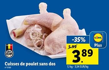 Promotions Cuisses de poulet sans dos - Produit maison - Lidl - Valide de 16/08/2022 à 20/08/2022 chez Lidl