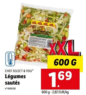 Promotions Légumes sautés - Chef select & you - Valide de 16/08/2022 à 20/08/2022 chez Lidl