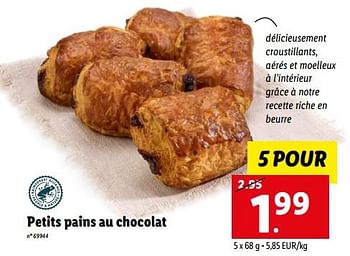 Promoties Petits pains au chocolat - Huismerk - Lidl - Geldig van 16/08/2022 tot 20/08/2022 bij Lidl