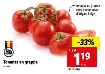 Promotions Tomates en grappe - Produit maison - Lidl - Valide de 16/08/2022 à 20/08/2022 chez Lidl