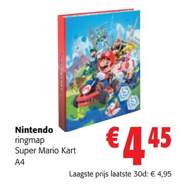 Promoties Nintendo ringmap super mario kart a4 - Nintendo - Geldig van 10/08/2022 tot 23/08/2022 bij Colruyt