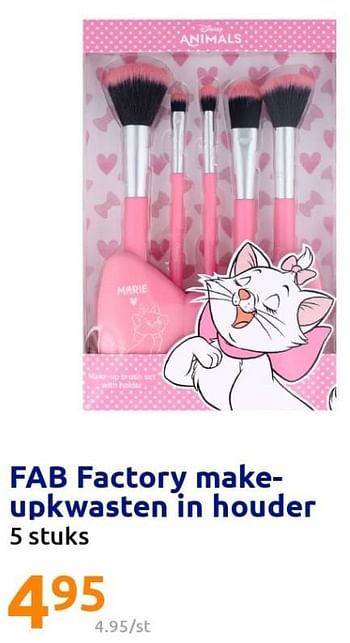 Promotions Fab factory make-upkwasten in houder - Produit Maison - Action - Valide de 10/08/2022 à 16/08/2022 chez Action