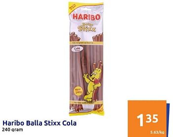 Promoties Haribo balla stixx cola - Haribo - Geldig van 10/08/2022 tot 16/08/2022 bij Action