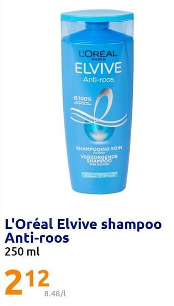Promoties L`oréal elvive shampoo anti-roos - L'Oreal Paris - Geldig van 10/08/2022 tot 16/08/2022 bij Action