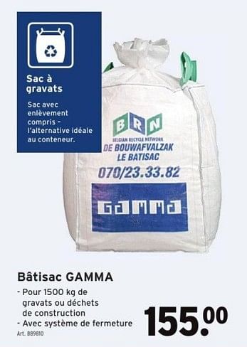 Promotions Bâtisac gamma - Gamma - Valide de 10/08/2022 à 22/08/2022 chez Gamma