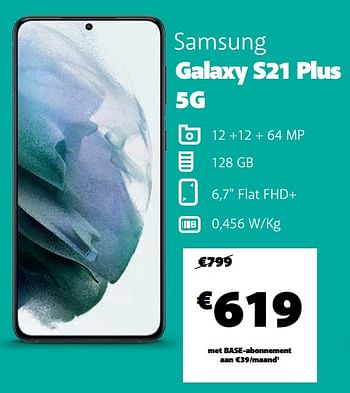 Promoties Samsung galaxy s21 plus 5g - Samsung - Geldig van 12/08/2022 tot 16/08/2022 bij Base