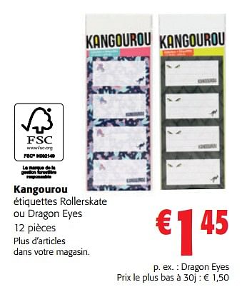 Promotions Kangourou étiquettes dragon eyes - Kangourou - Valide de 10/08/2022 à 23/08/2022 chez Colruyt