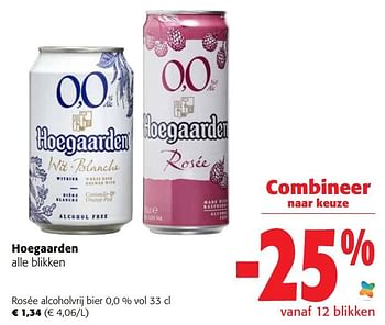 Promoties Hoegaarden rosée alcoholvrij bier - Hoegaarden - Geldig van 10/08/2022 tot 23/08/2022 bij Colruyt