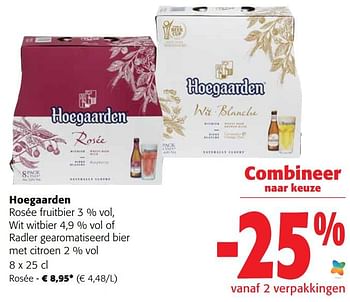 Promoties Hoegaarden rosée fruitbier - Hoegaarden - Geldig van 10/08/2022 tot 23/08/2022 bij Colruyt