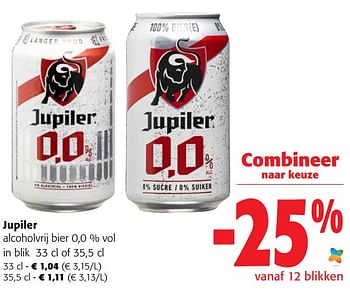 Promoties Jupiler alcoholvrij bier - Jupiler - Geldig van 10/08/2022 tot 23/08/2022 bij Colruyt