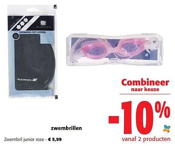 Promoties Zwembril junior roze - Huismerk - Colruyt - Geldig van 10/08/2022 tot 23/08/2022 bij Colruyt