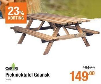 Promoties Picknicktafel gdansk - Cartri - Geldig van 11/08/2022 tot 31/08/2022 bij Cevo Market