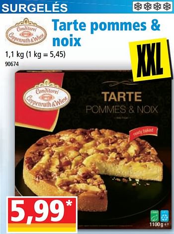 Promotions Tarte pommes + noix - Coppenrath & Wiese - Valide de 17/08/2022 à 23/08/2022 chez Norma