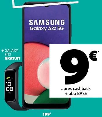 Promotions Samsung galaxy a22 5g - Samsung - Valide de 12/08/2022 à 16/08/2022 chez Base