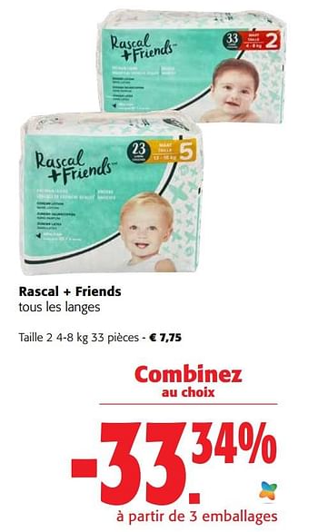 Promoties Rascal + friends langes taille 2 - Rascal & Friends - Geldig van 10/08/2022 tot 23/08/2022 bij Colruyt