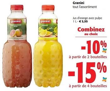 Promotions Granini jus d’orange avec pulpe - Granini - Valide de 10/08/2022 à 23/08/2022 chez Colruyt